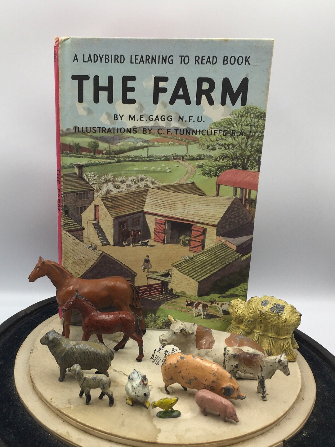 Vintage Ladybird Book and Lead Farm Figures Etsy