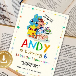 Printable Birthday Invitation, Digital Birthday Invitation, Editable ...