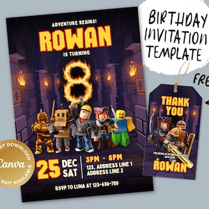 Printable Birthday Invitation, Digital Birthday Invitation, Editable Digital Invitation, Kids Birthday Invitation