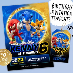 Invitation d’anniversaire imprimable, Invitation d’anniversaire numérique, Invitation numérique modifiable, Invitation d’anniversaire pour enfants