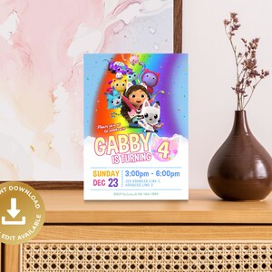 Printable Birthday Invitation, Digital Birthday Invitation, Editable ...