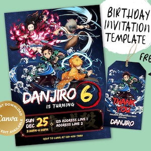 Printable Birthday Invitation, Digital Birthday Invitation, Editable Digital Invitation, Kids Birthday Invitation
