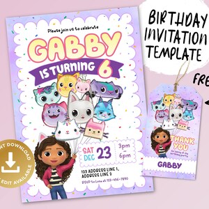 Printable Birthday Invitation, Digital Birthday Invitation, Editable Digital Invitation, Kids Birthday Invitation