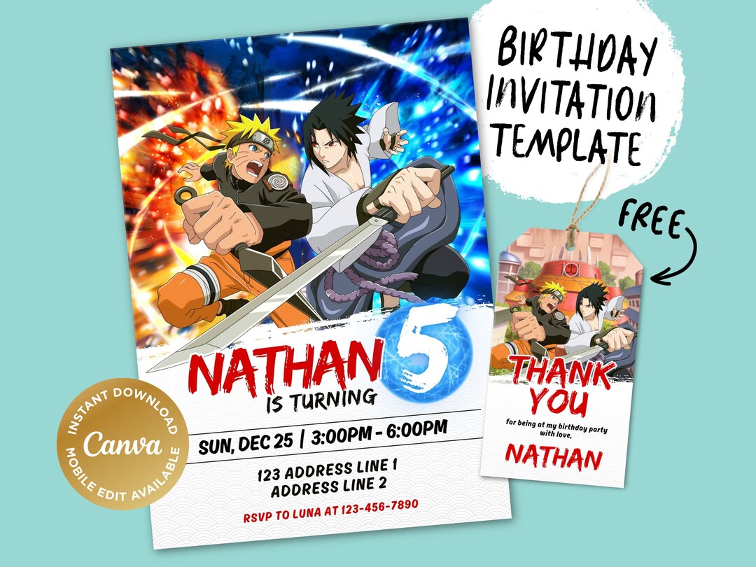 Printable Birthday Invitation, Digital Birthday Invitation, Editable ...