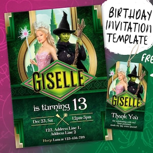 Printable Birthday Invitation, Digital Birthday Invitation, Editable Digital Invitation, Kids Birthday Invitation, Birthday Supplier Wic