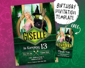 Printable Birthday Invitation, Digital Birthday Invitation, Editable Digital Invitation, Kids Birthday Invitation, Birthday Supplier Wic