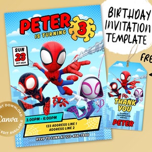 Convite de aniversário para impressão, convite digital de aniversário, convite digital editável, convite de aniversário infantil