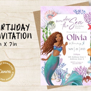 Printable Birthday Invitation, Digital Birthday Invitation, Editable ...
