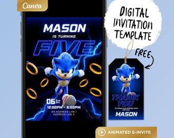 E Invitation, Birthday Invitation, Digital Birthday Invitation, Editable Digital Invitation, Kids Birthday Invitation