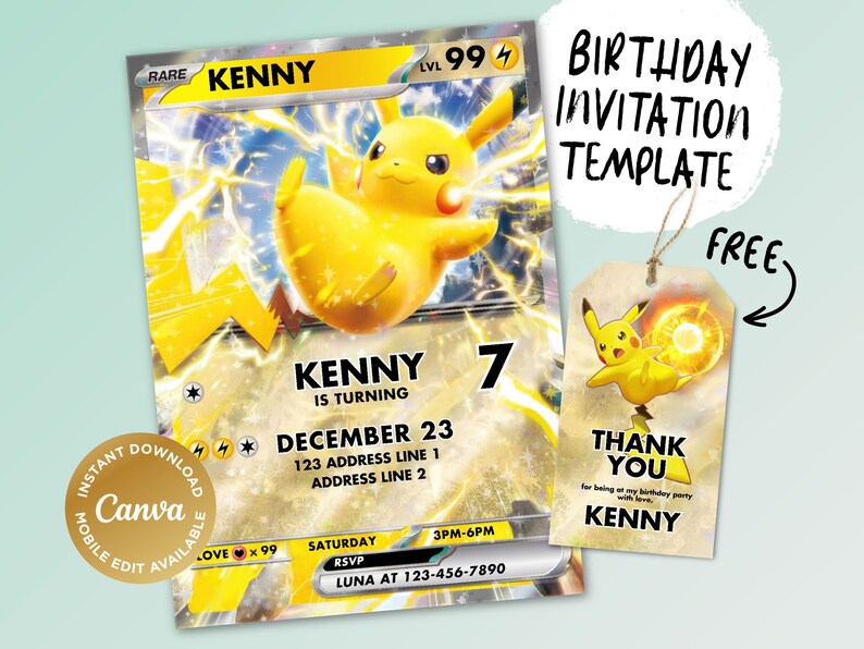 Printable Birthday Invitation Digital Birthday Invitation - Etsy