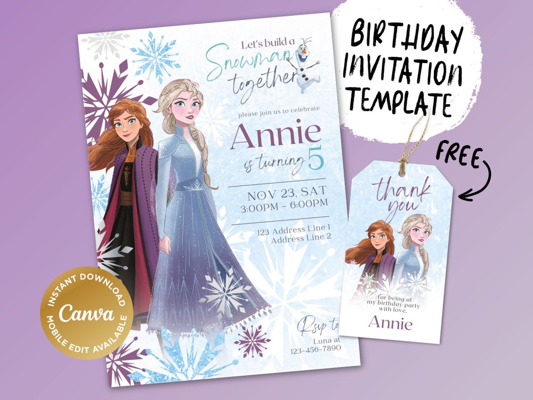 Printable Birthday Invitation, Digital Birthday Invitation, Editable ...