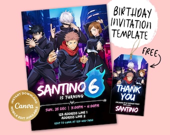 Printable Birthday Invitation, Digital Birthday Invitation, Editable Digital Invitation, Kids Birthday Invitation