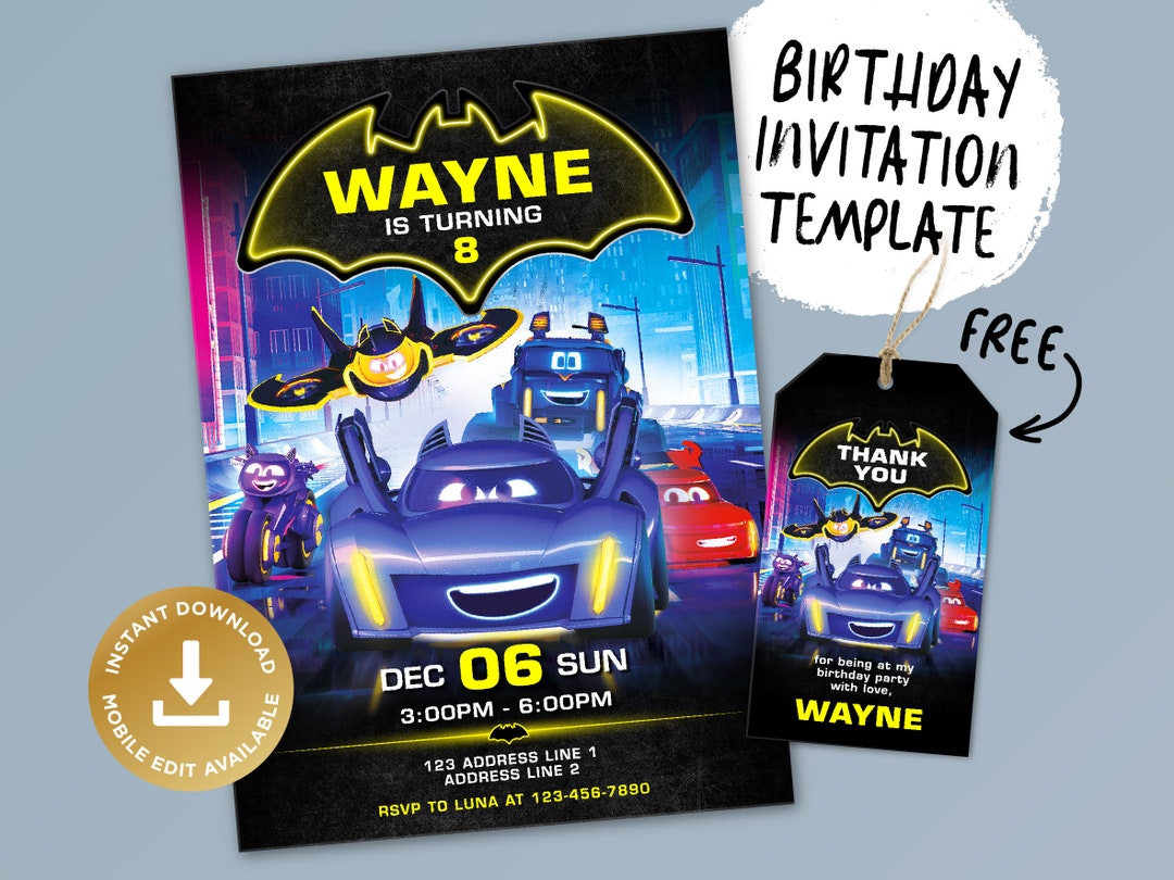 Printable Birthday Invitation, Digital Birthday Invitation, Editable ...