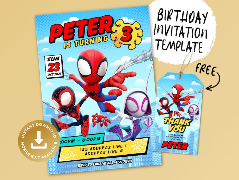 Printable Birthday Invitation Digital Birthday Invitation Etsy