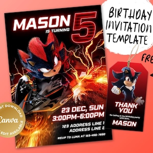 Invito di compleanno stampabile, invito di compleanno digitale, invito digitale modificabile, invito di compleanno per bambini