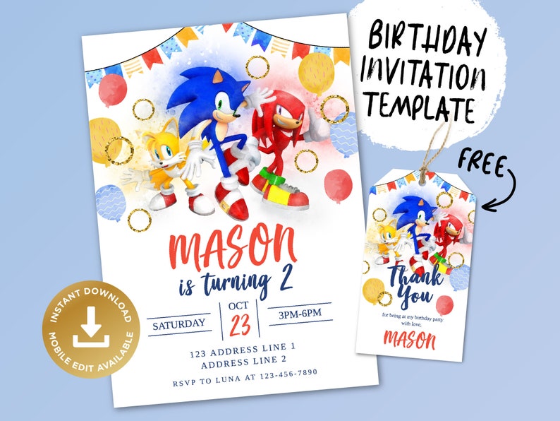 Printable Birthday Invitation Digital Birthday Invitation Etsy