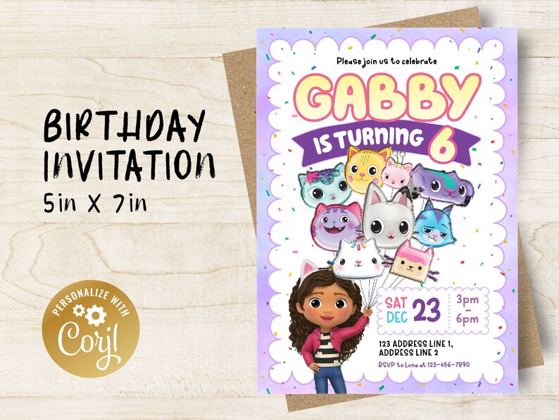 Printable Birthday Invitation Digital Birthday Invitation Etsy
