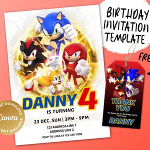 Invito di compleanno stampabile, invito di compleanno digitale, invito digitale modificabile, invito di compleanno per bambini