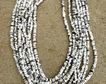 Rare white buffalo 3-4mm chip nugget beads (18 inch strand)