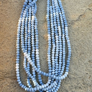 Owyhee blue opal (oregon) 5mm rondell shaped beads (16 inch strand)