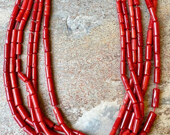Perles De Corail Rouge Naturel 100% D'Italie - 12 Perles Non Teintes - Certificat IGI