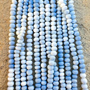 Owyhee blue opal (oregon) 7mm rondell shaped beads (16 inch strand)