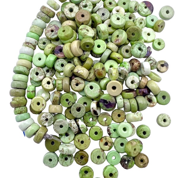 Rare gaspeite (canada) 4-5mm button beads (package of 12 beads)