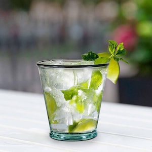 8.5oz Verra Recycled Drinking Glass Set of 6 – Eco-Friendly, Perfect for Cocktails, Refreshments, Entertaining, and Everyday Use