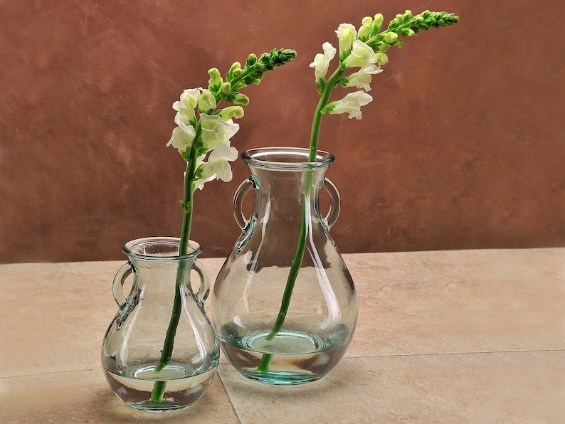 6 1/4 Small French Country Glass Vase Etsy