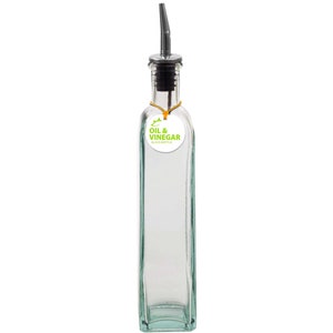 12&quot; Rectangle Recycled Glass Oil or Vinegar Bottle with Pour Spout