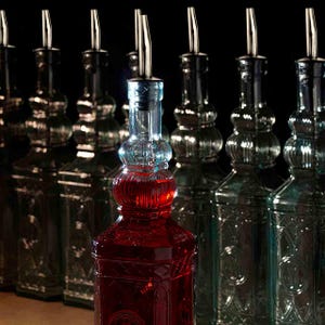 Ornate Recycled Glass Olive Oil & Vinegar Bottle with Pour Spout afbeelding 5