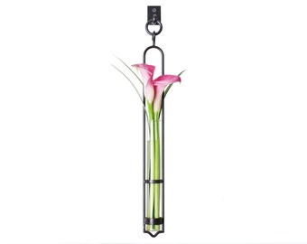 Florence Hanging Pendant Tube Vase With Wall Hook