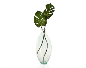 15" Recycled Glass Teardrop Vase