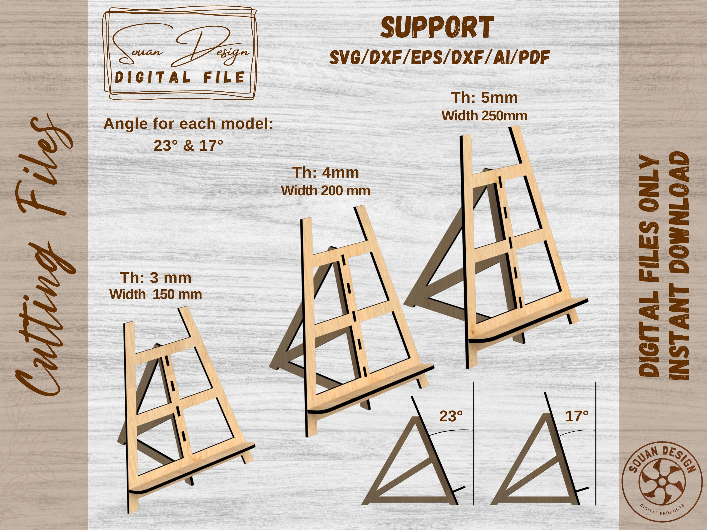 Lot De 2 Supports De Plaque En Fer, Chevalet En Fer Argenté Pour Présenter, Cadres Photos, Livres De Cuisine, Assiettes Décoratives, Tablettes Et Art 4 Inch(2 Pack) Argenté