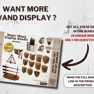 SVG Wand Display Stand - Wand Holder for Laser Cutting - Digital File (DXF, AI) - wizard wand holder - easy laser cut file image 7