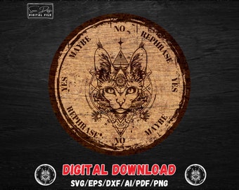 Devil face Pendulum Board - Digital File for Laser Cutting/Engraving or Printing