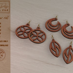 Brincos pendentes Boho - Arquivo digital para corte a laser ou CNC | DXF, SVG...
