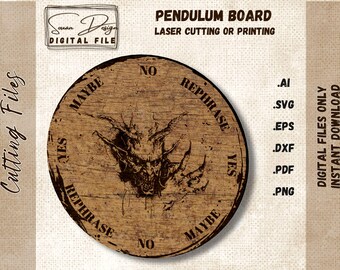 Pendulum board evil SVG, File for Laser Cutting or Printing, Silhouette, Glowforge, DXF Files for Laser-pendulum board svg