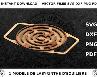 Digital File Balance Maze Game for Laser Cutting and Engraving Vector Model SVG, DXF, PDF