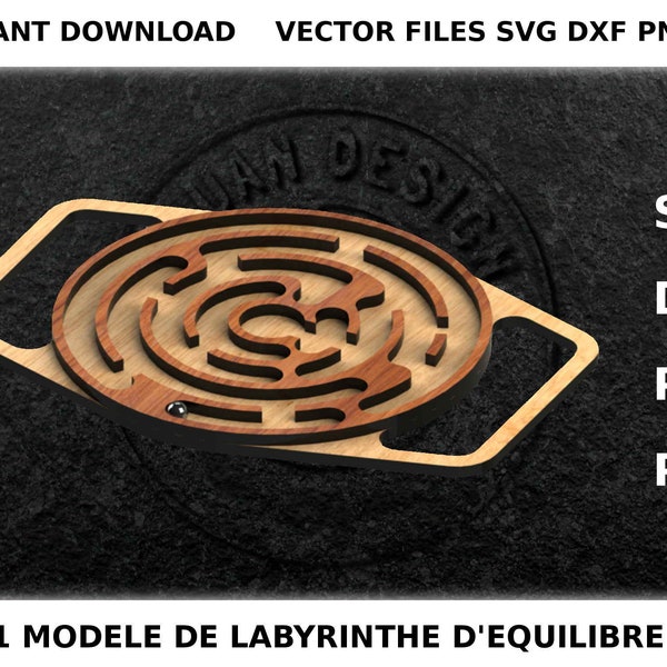 Digital File Balance Maze Game for Laser Cutting and Engraving Vector Model SVG, DXF, PDF