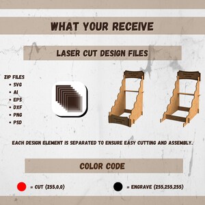 SVG Wand Display Stand - Wand Holder for Laser Cutting - Digital File (DXF, AI) - wizard wand holder - easy laser cut file image 8