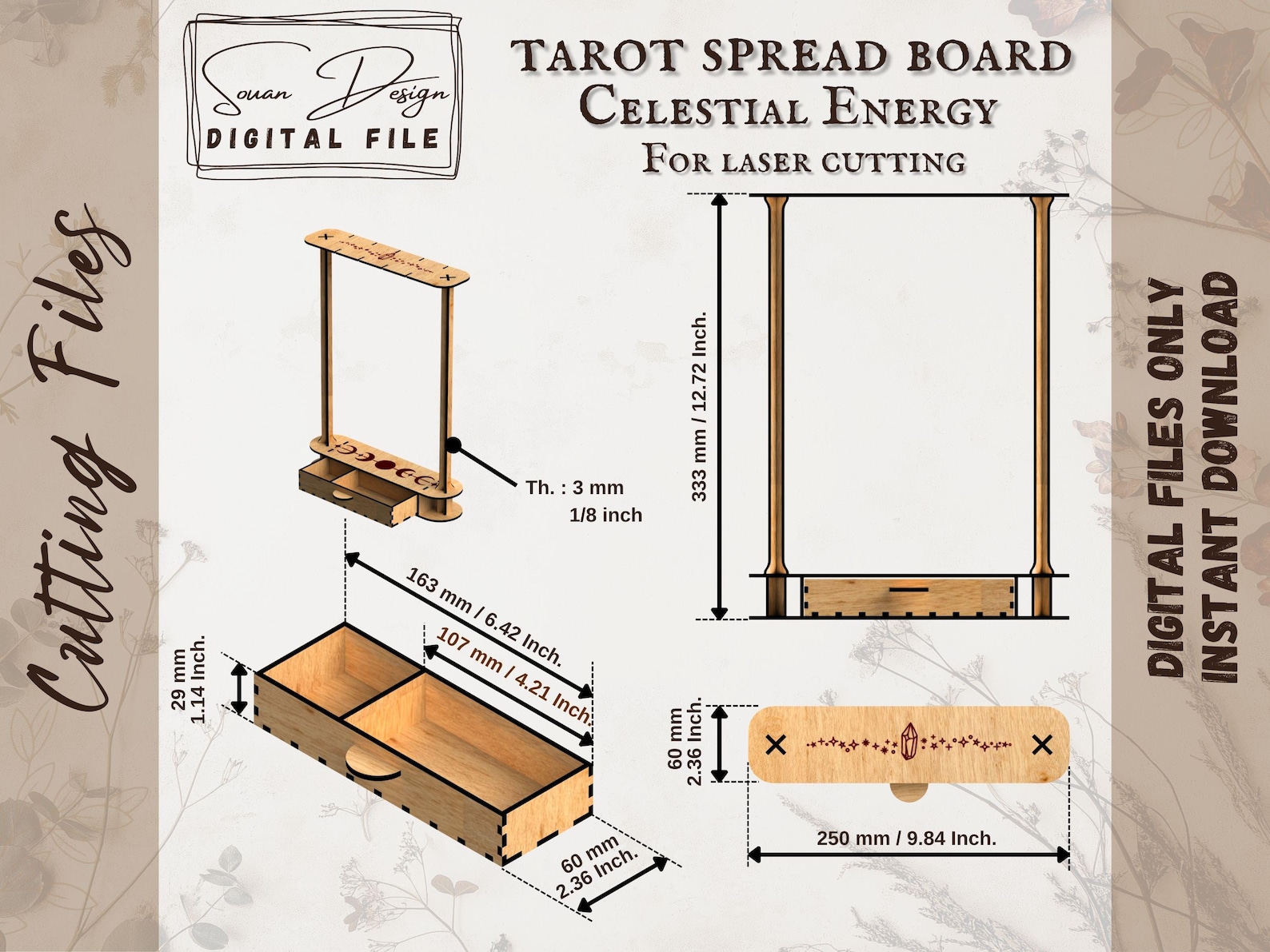 3 Pendulum Holder SVG Bundle – Wood Pendulum Display Stand Laser Cut ...