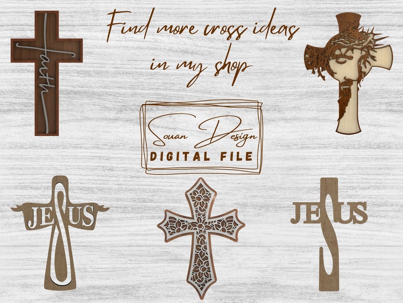 Jesus Cross SVG - Christian Cross Laser Cut File, Religious Wall Art ...
