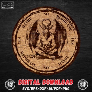 Sitting Devil Pendulum Board - Digitaal bestand voor lasersnijden/graveren of afdrukken
