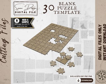 SVG-Puzzle-Vorlagenpaket – Lasergeschnittene Vektordateien | DIY-Holzpuzzles für Bastler