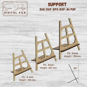 Photo Frame Stand SVG, Display, Easel, Laser Cut File Stand, Laser Cutting Files, Silhouette, Glowforge, DXF Files for Laser