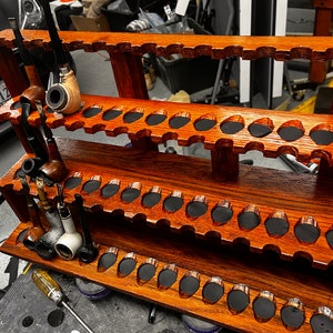 Handmade wooden tobacco 60 pipe stand