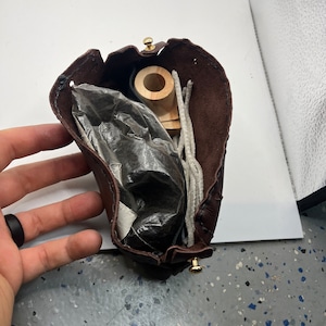 tobacco pipe small travel bag handmade leather