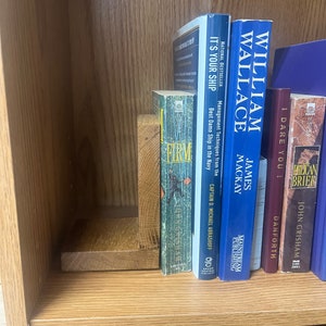 Handmade oak bookends left and right