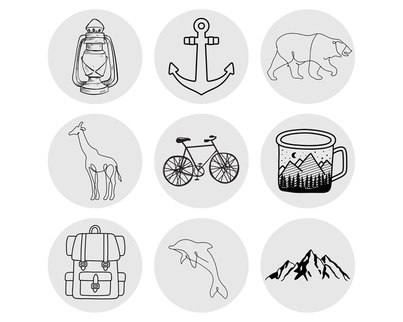 Travel Highlights Highlight Covers Instagram Travel Etsy